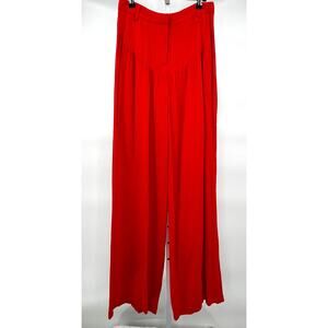 Studio 38 LA Orange Linen Blend Wide Leg Pants NWT Made USA